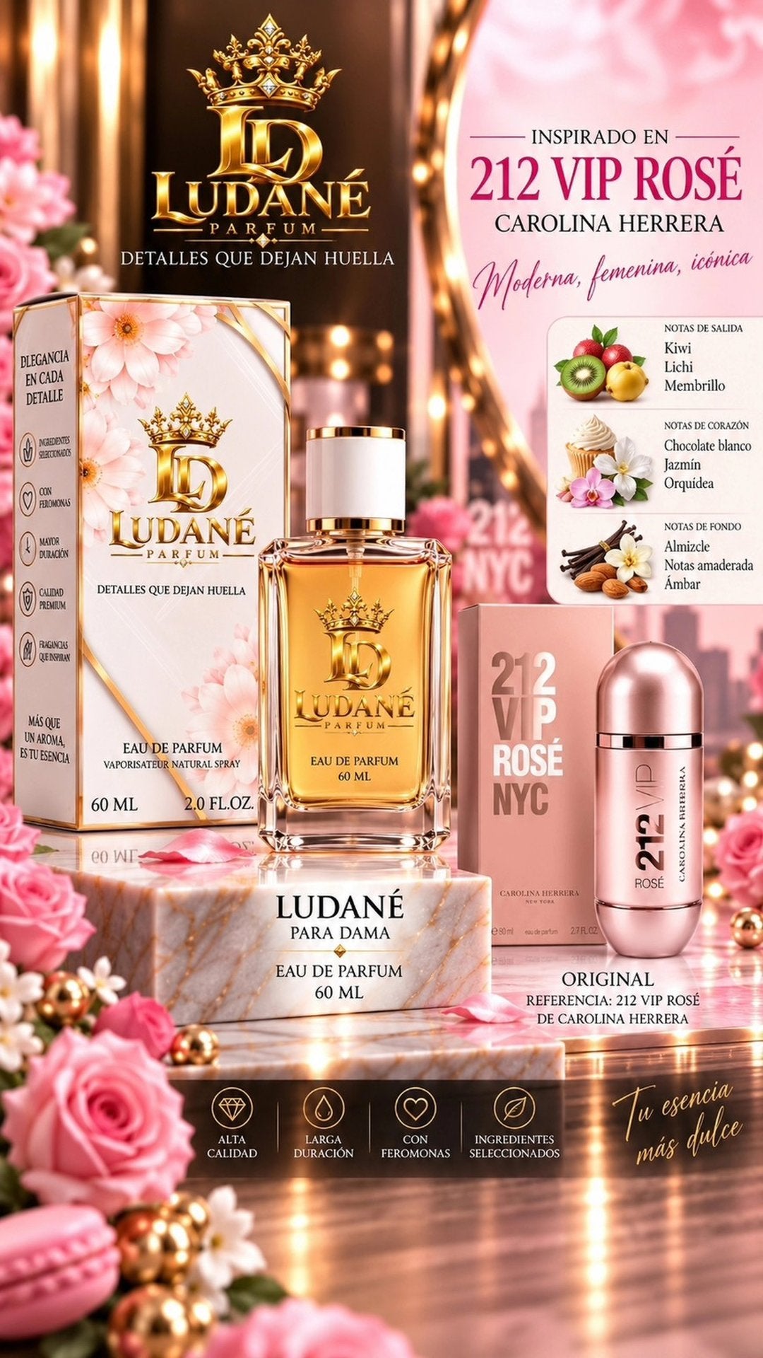 LUDANÉ - 212 Vip Rose /Inspired Carolina Herrera